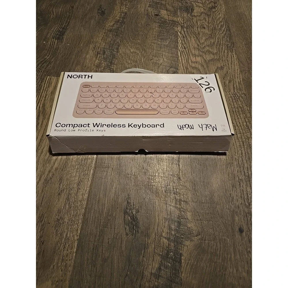 North Compact Round Key Wireless Keyboard - Beige